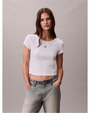 Calvin Klein Calvin Klein Woven Monologo Slim T-Shirt - Multicolor