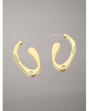 Calvin Klein Organic Shape Earrings - Metallic