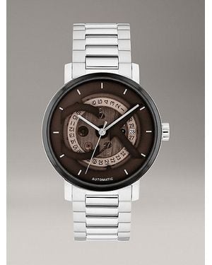 Calvin Klein Automatisch Horloge Met Skelet Wijzerplaat - Grijs