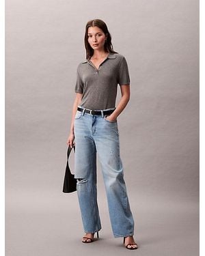 Calvin Klein Relaxed 90's Distressed Jeans - Blauw