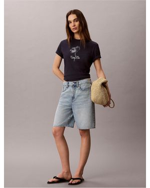 Calvin Klein Calvin Klein Floral Graphic Classic Tee - Gray