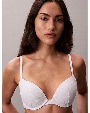 Calvin Klein Push-Up-Plunge-Bh - Grau