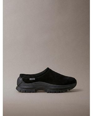 Calvin Klein Suede Hybrid Trekking Mules - Grey