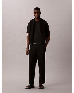 Calvin Klein Cropped Chino-Hose Im 90Er Jahre Look - Schwarz