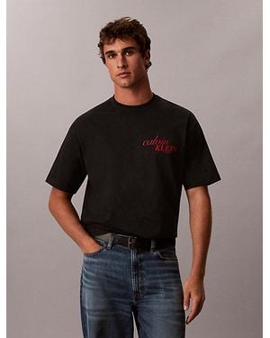 Calvin Klein Jeans Heavy Jersey Back Logo T-Shirt - Black