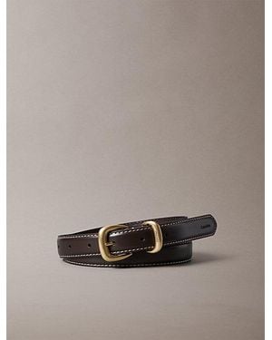 Calvin Klein Leren Riem Met Sculpted Hardware - Meerkleurig