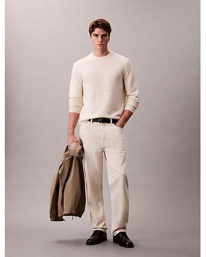 Calvin Klein Pullover Aus Bequemer Wolle Mit Rundhalsausschnitt - Pink