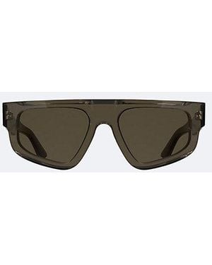 Calvin Klein Gafas de sol rectangulares modificadas CK25539S - Gris