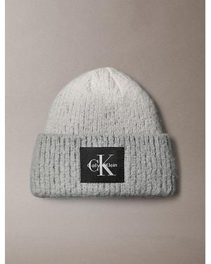 Calvin Klein Monologo Ombre Rib Beanie - Grey
