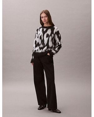 Calvin Klein Jersey estampado en mezcla de alpaca cepillada - Multicolor