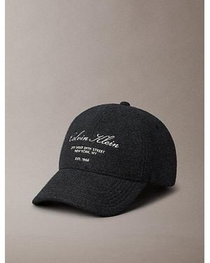 Calvin Klein Felt Logo Embroidery Cap - Black
