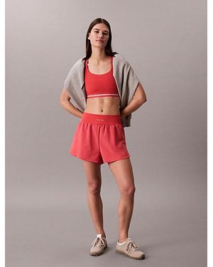 Calvin Klein Waterafstotende 2-In-1 Sportshorts - Rood