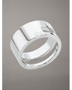 Calvin Klein Minimalistic Stainless Steel Ring - Grey
