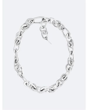 Calvin Klein Organic Chain Link Necklace - White
