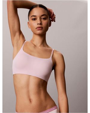 Calvin Klein Invisibles Wirefree Lightly Lined Bralette - Brown