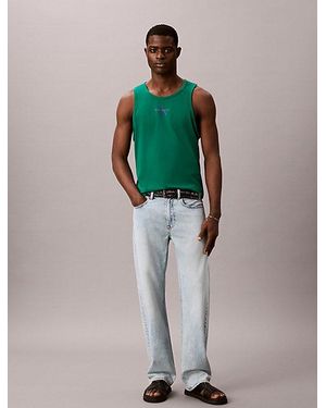 Calvin Klein Jeans Monogram Logo Tank Top - Green