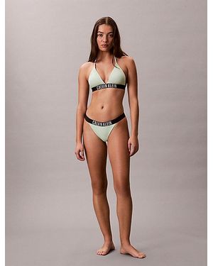 Calvin Klein Parte de abajo de bikini brasileño - Intense Power - Verde