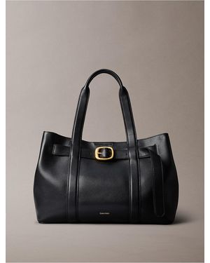 Calvin Klein Belted Tote Bag - Gray