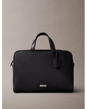 Calvin Klein Matte Nylon Commuter Bag - Grey