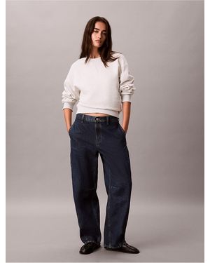 Calvin Klein Calvin Klein Curved Relaxed Barrel Jeans - Blue