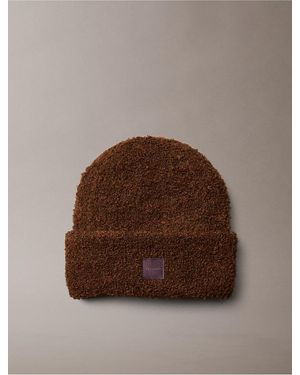 Calvin Klein Boucle Cuff Hat - Brown