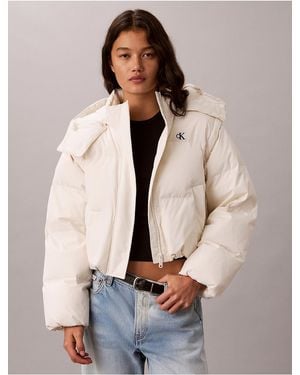 Calvin Klein Calvin Klein Matte Convertible Down Puffer Jacket - Natural