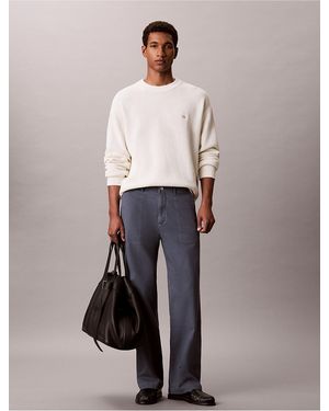 Calvin Klein Jeans Relaxed Cotton Utility Pants - Blue