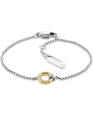 Calvin Klein Two-Tone Ring Chain Bracelet - White