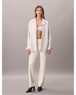 Calvin Klein Tech Knit Slim Pants - Natural