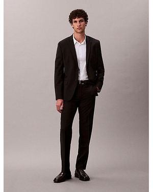 Calvin Klein Cotton Stretch Slim Button Down Shirt - White