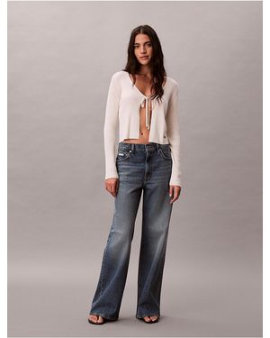 Calvin Klein Calvin Klein Ultra High Rise Wide Leg Jeans - Gray