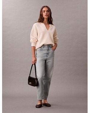 Calvin Klein Jeans High Rise Tapered Jeans - Grey