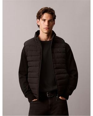 Calvin Klein Calvin Klein Lightweight Ripstop Packable Puffer Vest - Black