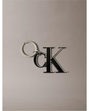 Calvin Klein Monogram Logo Key Fob - Gray