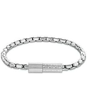 Calvin Klein Pulsera de eslabones con barrilete de acero inoxidable - Blanco