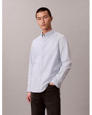 Calvin Klein Solid Classic Oxford Button-Down Shirt - White