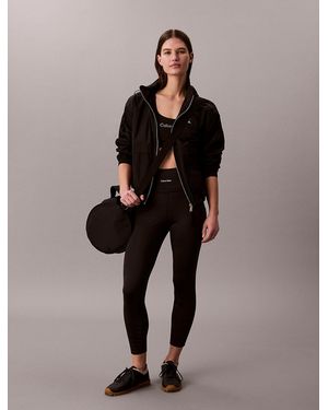 Calvin Klein Legging Da Palestra 7/8 A Vita Alta Ad Asciugatura Rapida - Nero