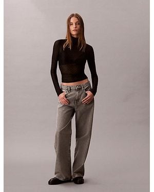 Calvin Klein Jeans Wide Leg Jeans - Brown
