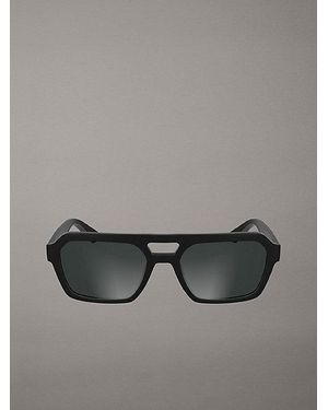 Calvin Klein Gafas de sol rectangulares modificadas CKJ25603S - Gris