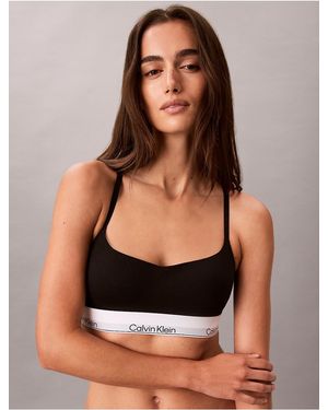 Calvin Klein Icon Cotton Modal Lightly Lined Bralette - Black
