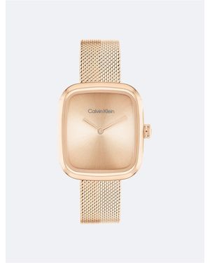Calvin Klein Curved Mesh Watch - White