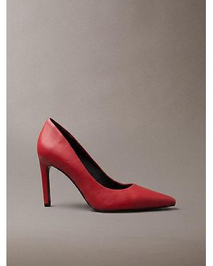 Calvin Klein Leather Stiletto Court Shoes - Pink