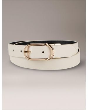 Calvin Klein Reversible Swivel Buckle Belt - Natural