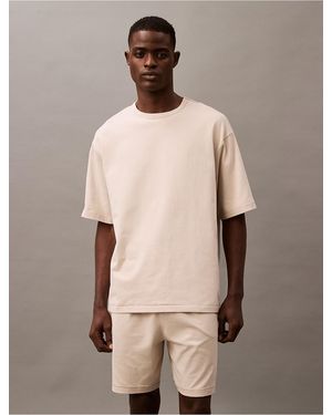 Calvin Klein Flex Lounge Crewneck T-Shirt - Natural