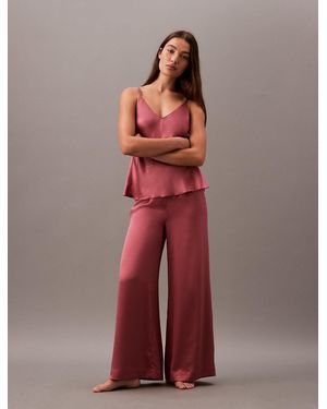 Calvin Klein Satin Pyjama Trousers - Red