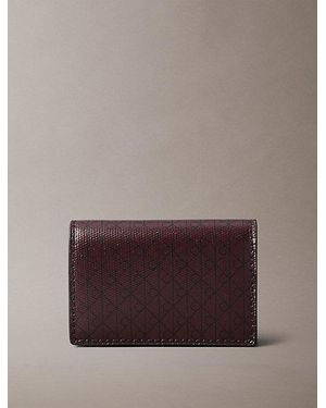 Calvin Klein Monogram Logo Accordion Card Holder - Brown