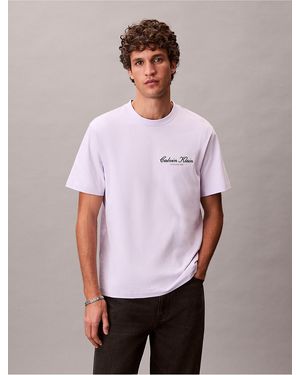 Calvin Klein Calvin Klein Small Script Logo Graphic Classic T-Shirt - White