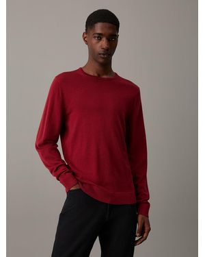 Pull calvin klein homme rouge sale