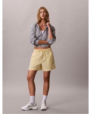 Calvin Klein Calvin Klein Cotton Poplin Stripe Boxer Shorts - Natural