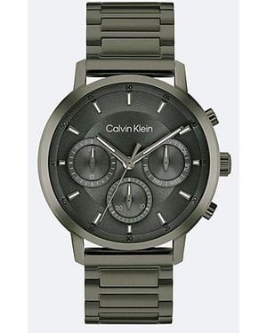 Calvin Klein Multifunctioneel Horloge Van Groen Staal - Grijs